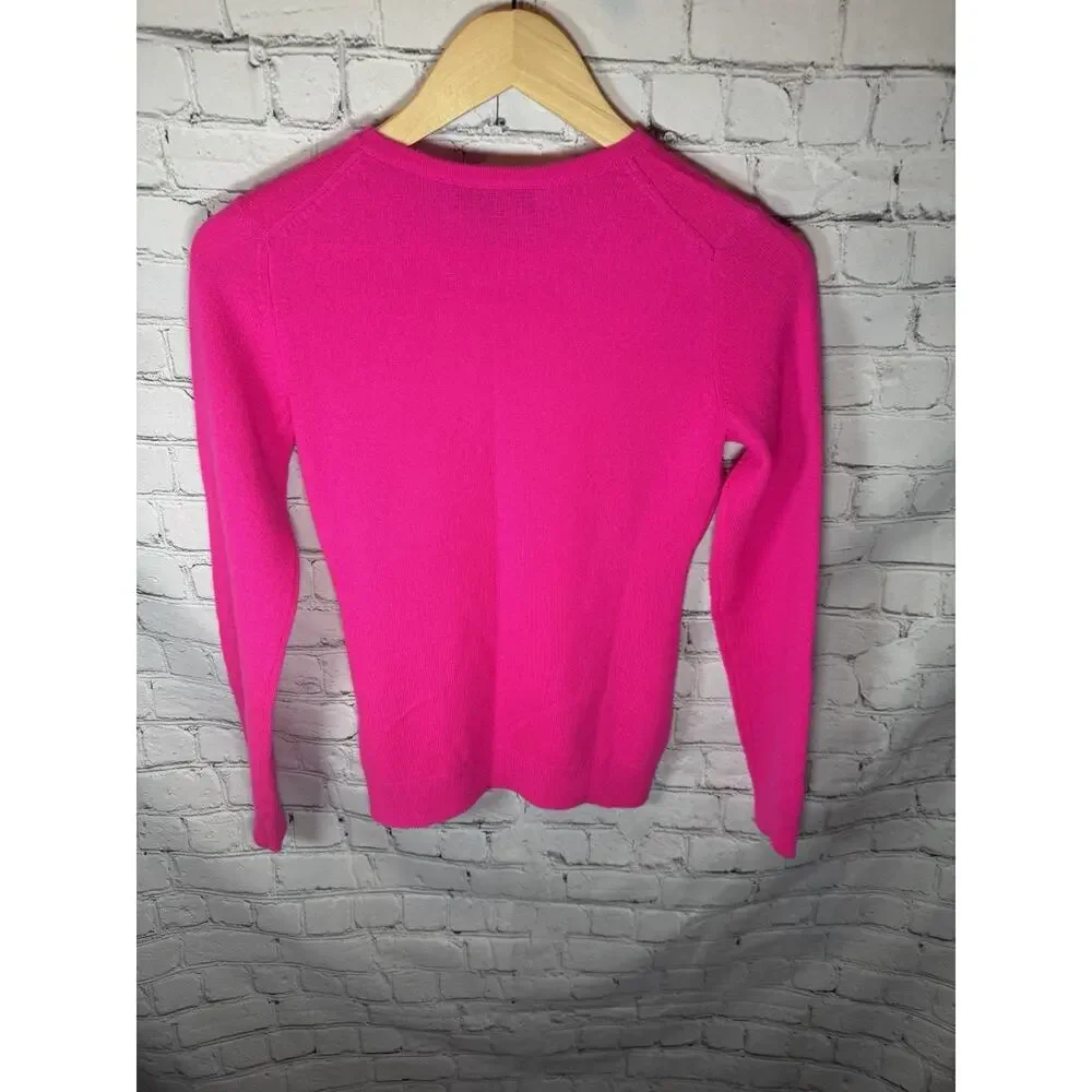 Charter Club Luxury Cashmere Sweater Womens PS Petite Small Vibrant Pink - Picture 4 of 8